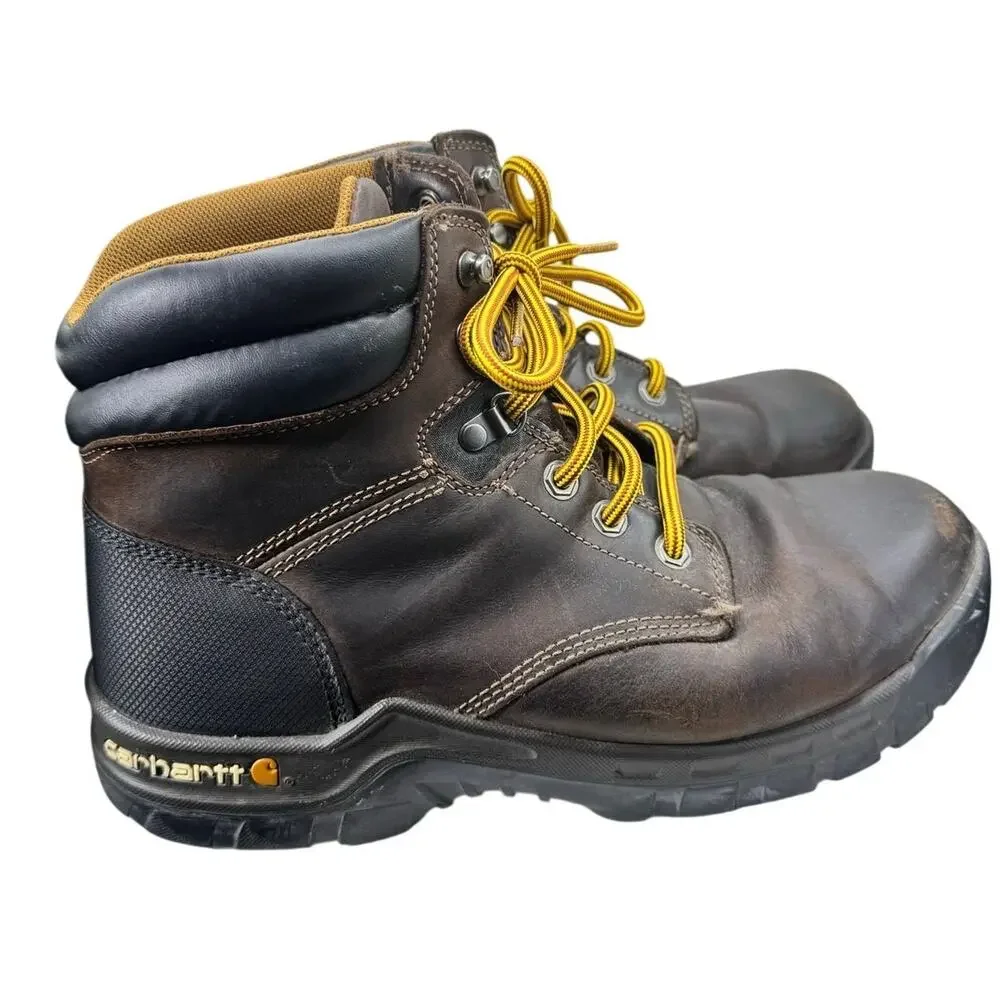 Carhartt Mens Rugged Flex Steel Toe Work Boot Brown Leather Size 10